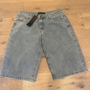 Lioness midi jean shorts